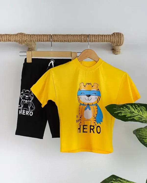 ست تی شرت و شورتک چاپی HERO