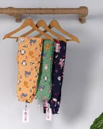 شلوار پنبه ای دخترانه طرح دار - Image 3