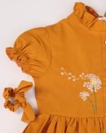 سارافون کتان گلدوزی دخترانه 0333 - Image 2
