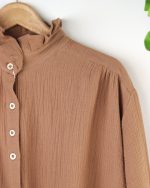 شومیز یقه چین دبل فیس 0401 - Image 5