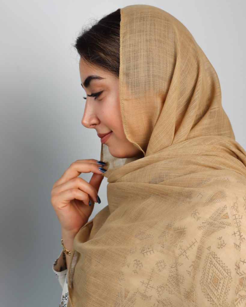 شال لینن ساده 0316 - Image 2