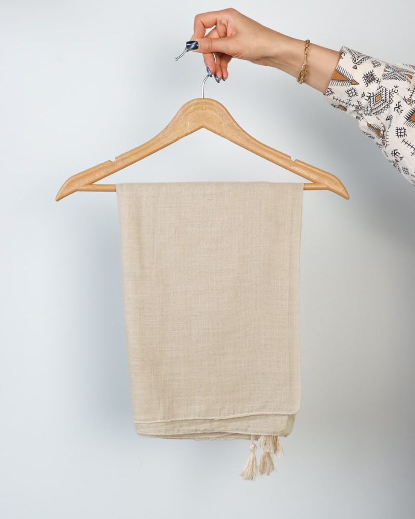 شال لینن ساده 0316 - Image 7