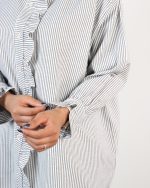 شومیز جلو چین راه راه زنانه 0323