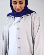 شومیز زنانه اطلسی بغل دکمه 0309 - Image 2