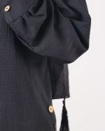 شومیز بغل دکمه اطلسی 0443 - Image 2