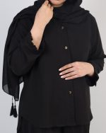 شکت یقه چین لینن اسلب زنانه 0450 - Image 2