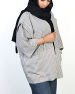 مانتو راه راه زنانه 0504 - Image 2