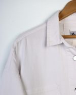 شومیز مانتویی کتان پایین هلال زنانه 0508 - Image 5