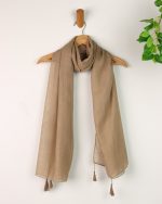 شال لینن ساده 0632 - Image 4
