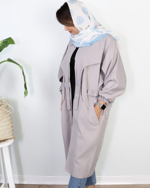 مانتو سگک دار بلند 0643