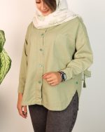 شومیز کتان پاییزه بغل دکمه 0634 - Image 4