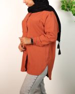شومیز مانتویی زنانه 0681 - Image 2