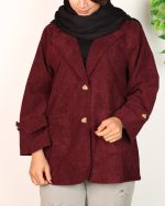 کت یقه انگلیسی مخمل کبریتی 0698