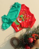 ست بلوز و شلوار پنبه ای طرح گوزن 0732