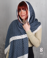 شال طرح 1 چاپی تافته بيوتی زنانه 0829 - Image 9