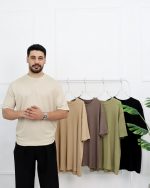 تیشرت يقه گرد بيسكوييتی مردانه 0840 - Image 9