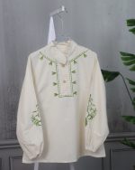 شوميز لينن گلدوزی زنانه 0853 - Image 9