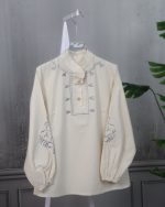 شوميز لينن گلدوزی زنانه 0853 - Image 8