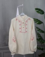 شوميز لينن گلدوزی زنانه 0853 - Image 7