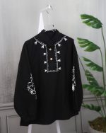 شوميز لينن گلدوزی زنانه 0853 - Image 4
