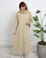 كفتان بلند دكمه رنگی زنانه 0871 - Image 5