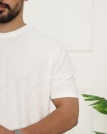 تی شرت يقه گرد كج راه مردانه 0879 - Image 4