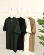 تی شرت يقه گرد كج راه مردانه 0879 - Image 2