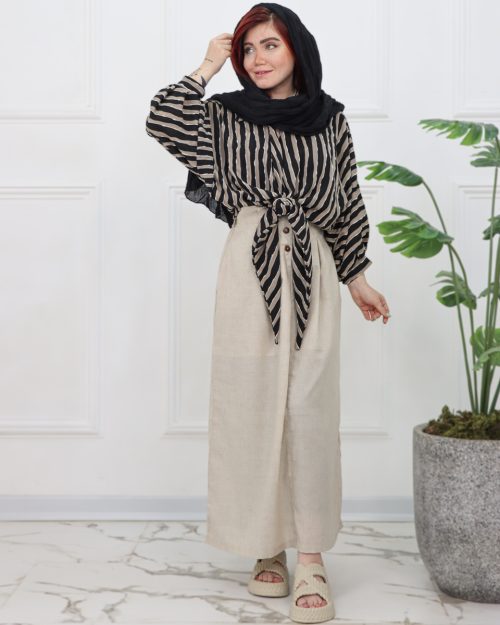 شومیز جلو گرهای مراكشی زنانه 0913
