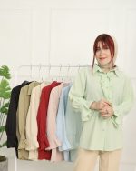 شومیز ایوا یقه چین زنانه 0888 - Image 9