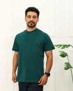 تی شرت پنبه يكرو جيب دار مردانه 0895 - Image 3