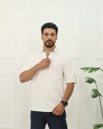 تی شرت نيم زيپ ژاكارد مردانه 0894 - Image 3