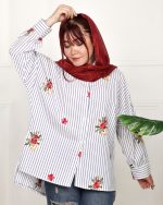 شومیز خطی گلدوزی دار زنانه 0930