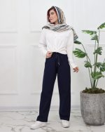 شلوار لینن پنبه بگ زنانه 0928