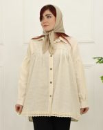شوميز لينن نوار كنفی زنانه 1016 - Image 2