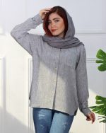 شوميز پشت دكمه دار زنانه 1002 - Image 6