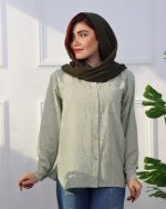شوميز پشت دكمه دار زنانه 1002 - Image 15