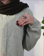 شوميز پشت دكمه دار زنانه 1002 - Image 16