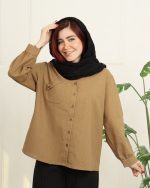 شوميز جيب برگردان زنانه قاصدك 0950 - Image 5