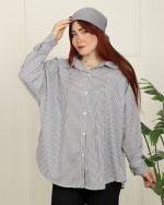 شوميز تک جيب راه راه زنانه 0986