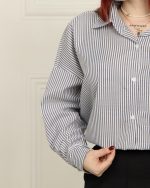 شوميز تک جيب راه راه زنانه 0986 - Image 4