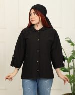 شوميز طرح دار آستين پاگن دار زنانه 0997