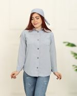 شوميز لينن کتان زنانه 1007 - Image 5