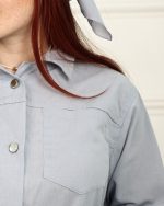 شوميز لينن کتان زنانه 1007 - Image 4