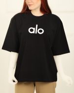تی شرت يقه گرد باكسی آستين سه ربع زنانه 1006 - Image 2