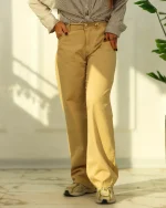 شلوار بگ كتان زنانه 1029 - Image 3