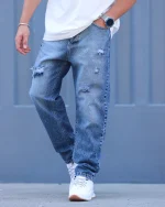 شلوار جين مام فيت مردانه 1066 - Image 3