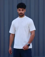 تی شرت يقه گرد بافت طرح ژور 1068 - Image 12