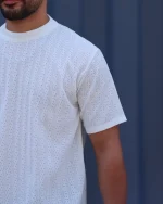 تی شرت يقه گرد بافت طرح ژور 1068 - Image 10