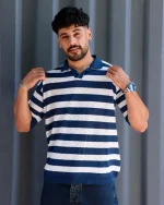 تی شرت يقه شكاری بافت رينگی  1067