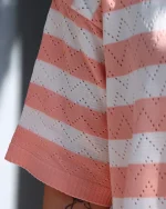 تی شرت يقه شكاری بافت رينگی  1067 - Image 6